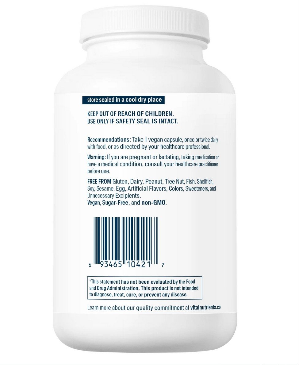 Vital Nutrients NAC (N-Acetyl Cysteine) 600mg 200 Capsule