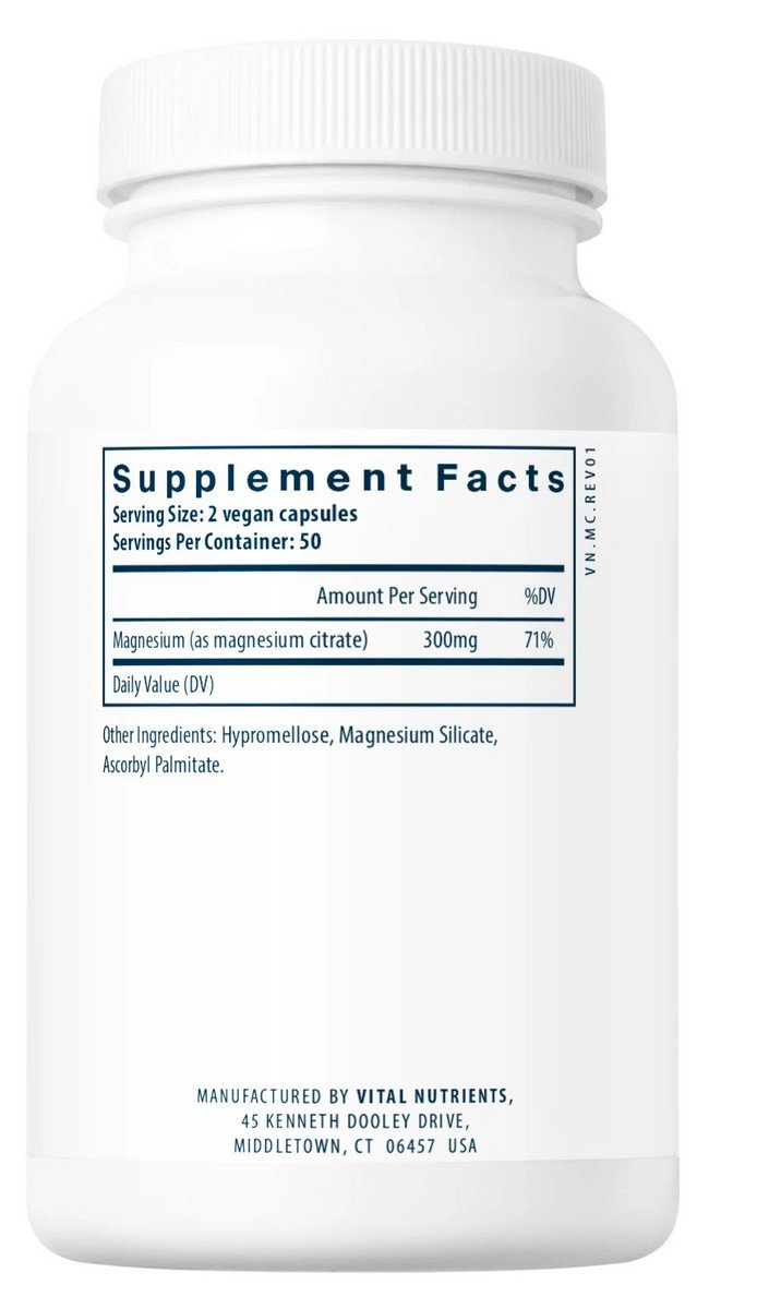 Vital Nutrients Magnesium Citrate 150 mg 100 Capsule