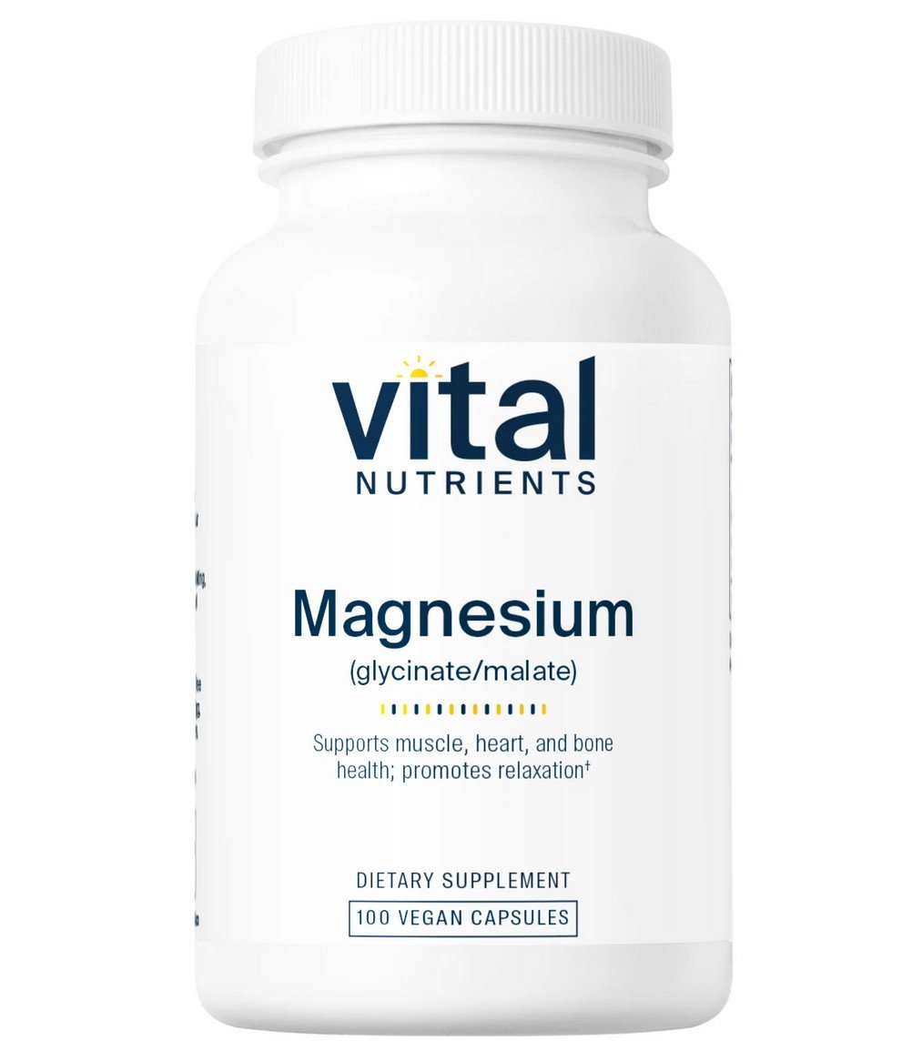 Vital Nutrients Magnesium (Glycinate/Malate) 120mg 100 VegCap