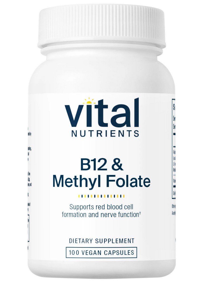 Vital Nutrients Vitamin B12 Methyl Folate 100 VegCap