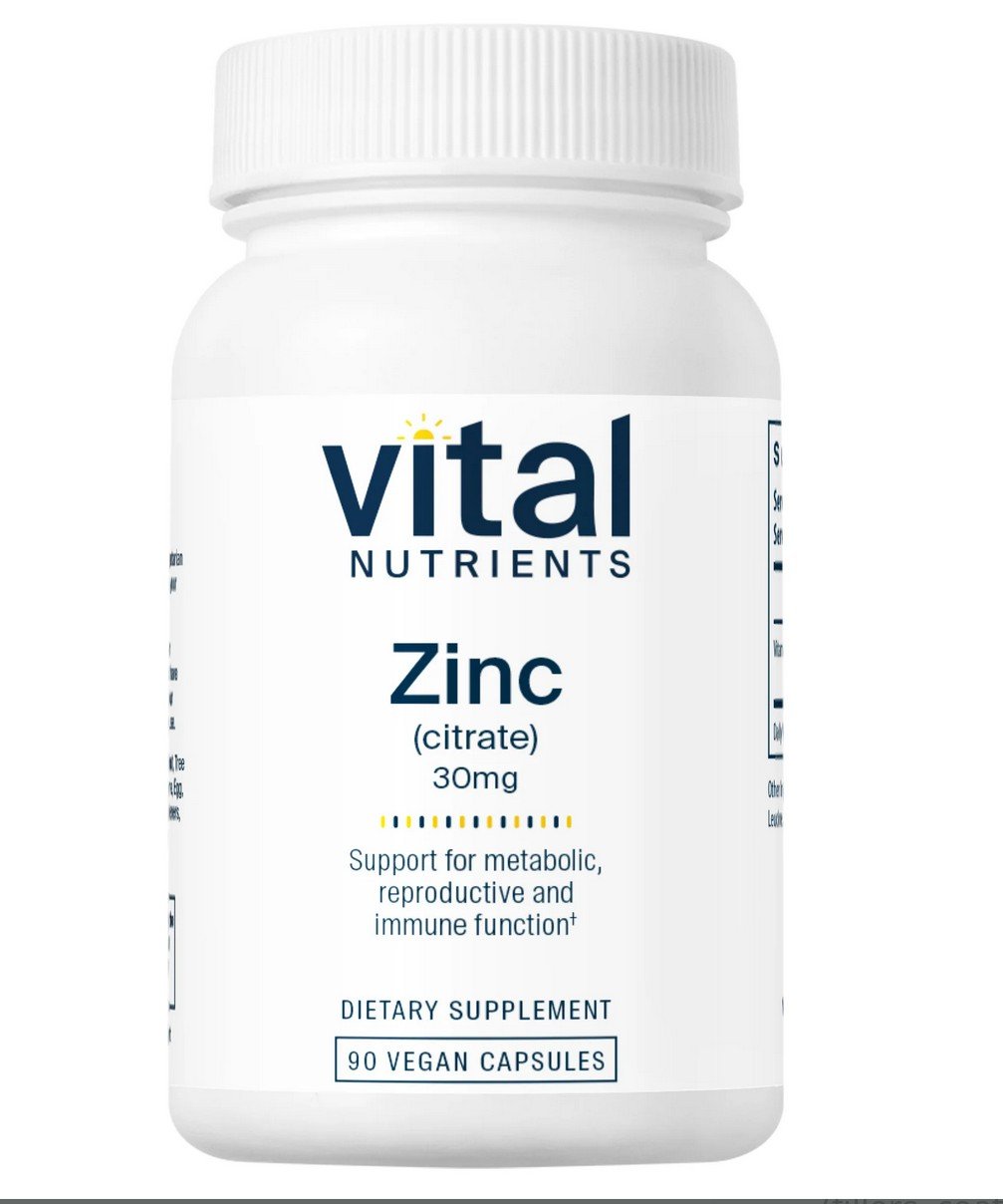 Vital Nutrients Zinc (Citrate) 30mg 90 VegCap