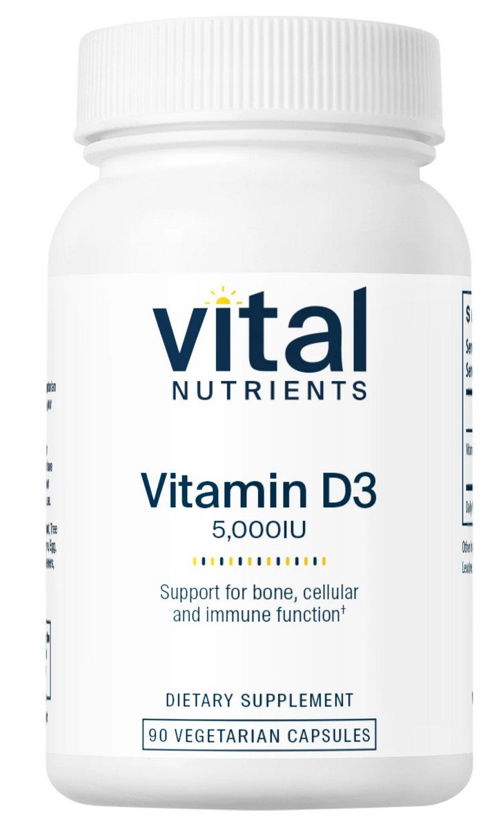 Vital Nutrients Vitamin D3 5000 IU 90 VegCap