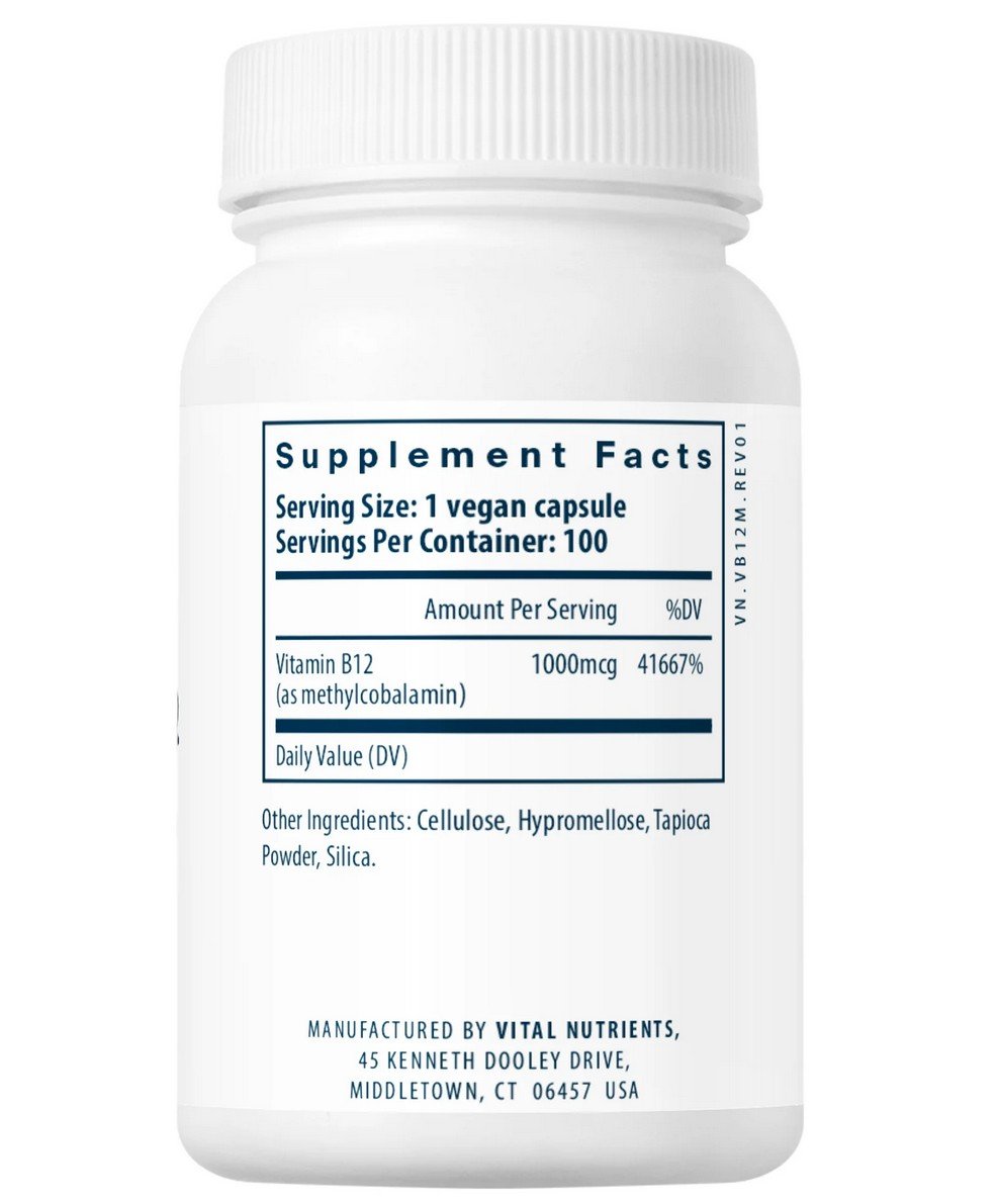 Vital Nutrients Vitamin B12 1000mcg 100 VegCap