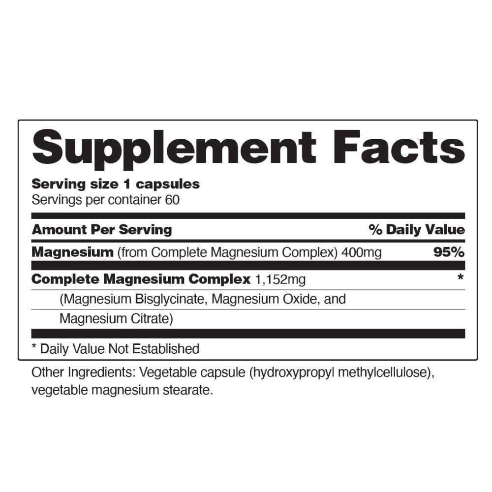 Snap Supplements Magnesium Complex 60 Capsule