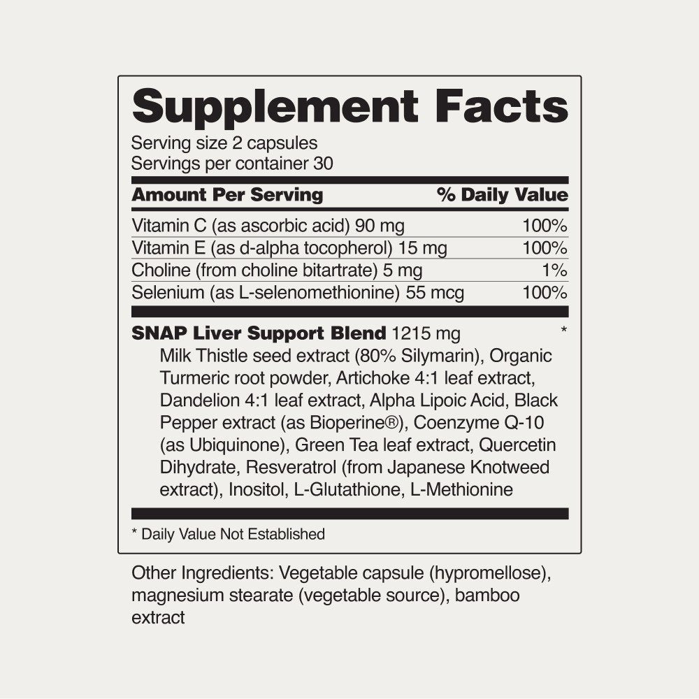 Snap Supplements Liver Health & Detox 60 Capsule