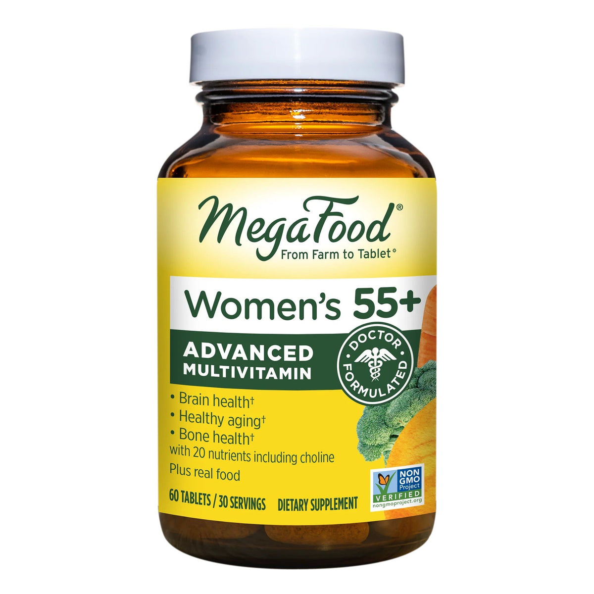 MegaFood Women's 55+ Advanced Multivitamin 60 Tablet