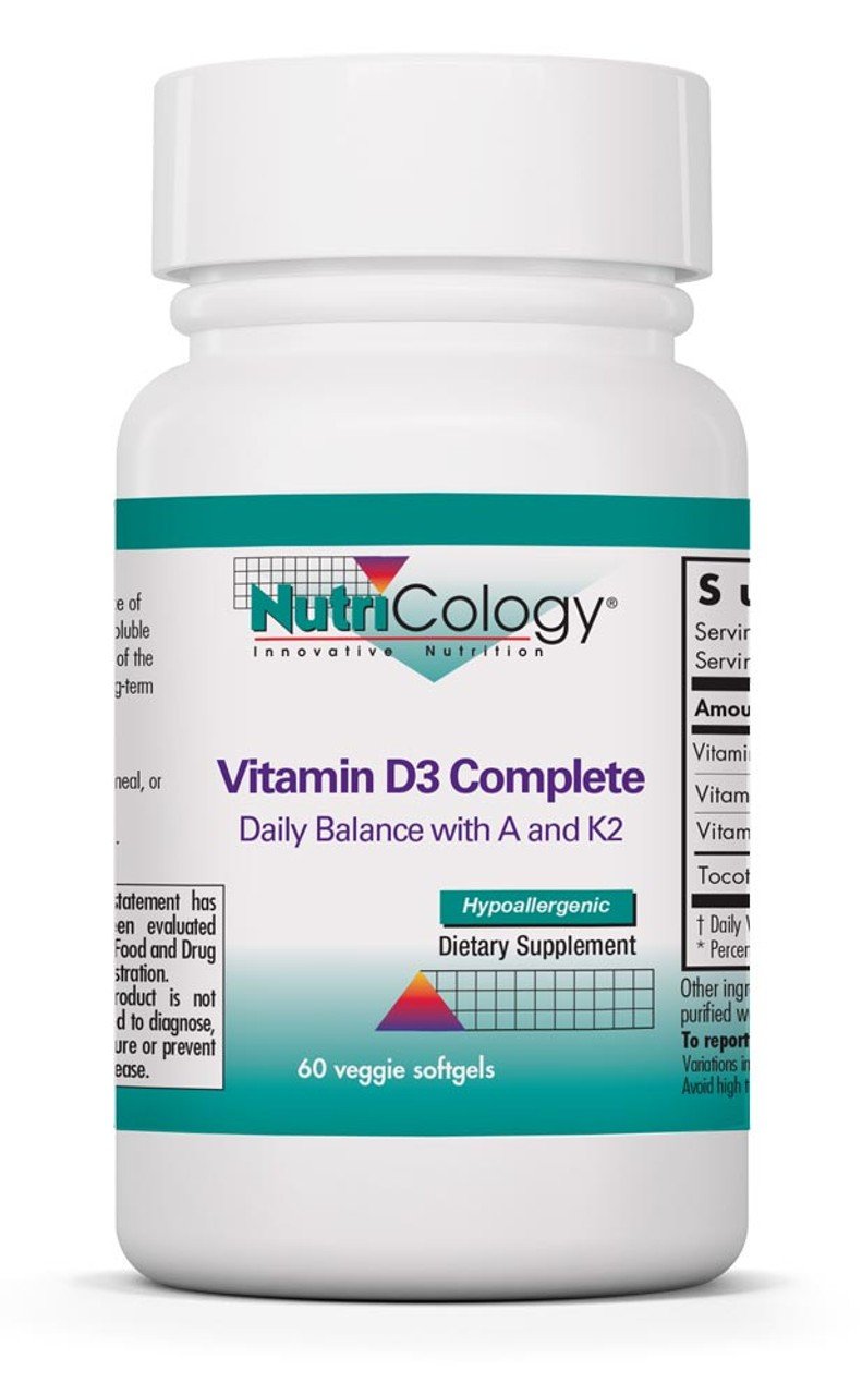 Nutricology Vitamin D3 Complete Daily Balance with A and K2 60 Softgel