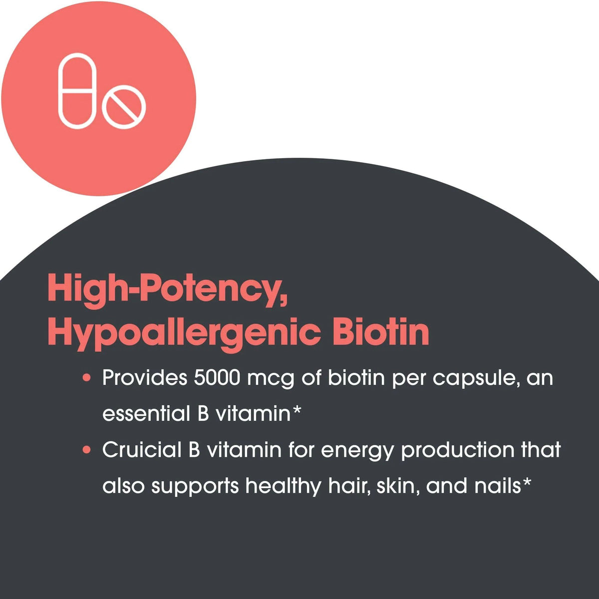 Allergy Research Group Biotin 5000 High Dose Biotin 60 VegCap