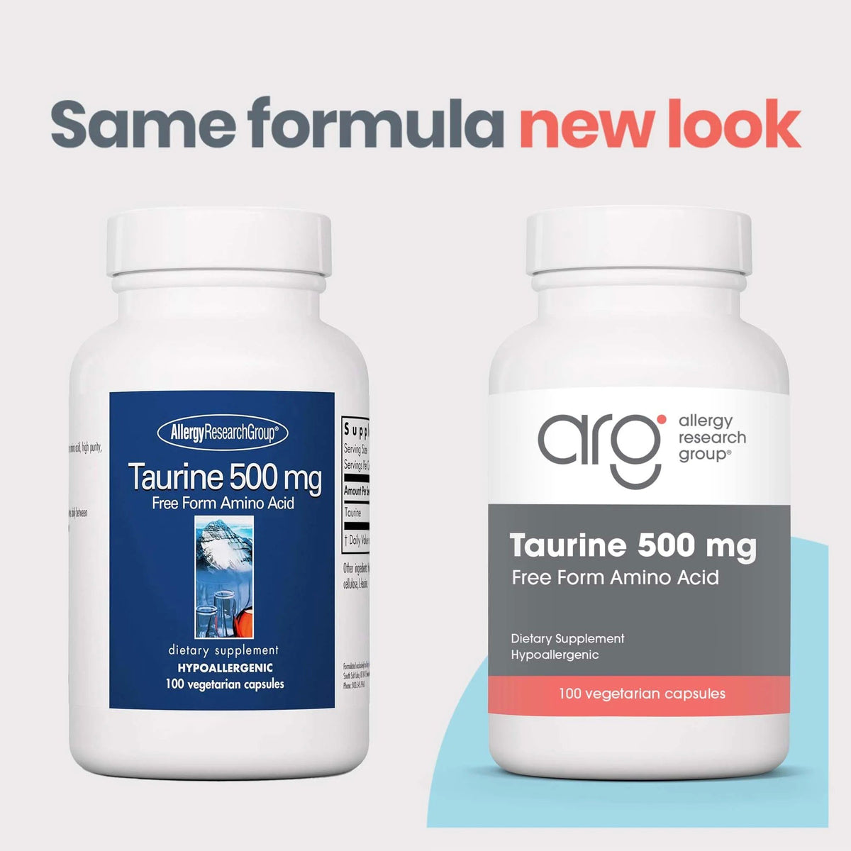 Allergy Research Group Taurine 500mg 100 VegCap