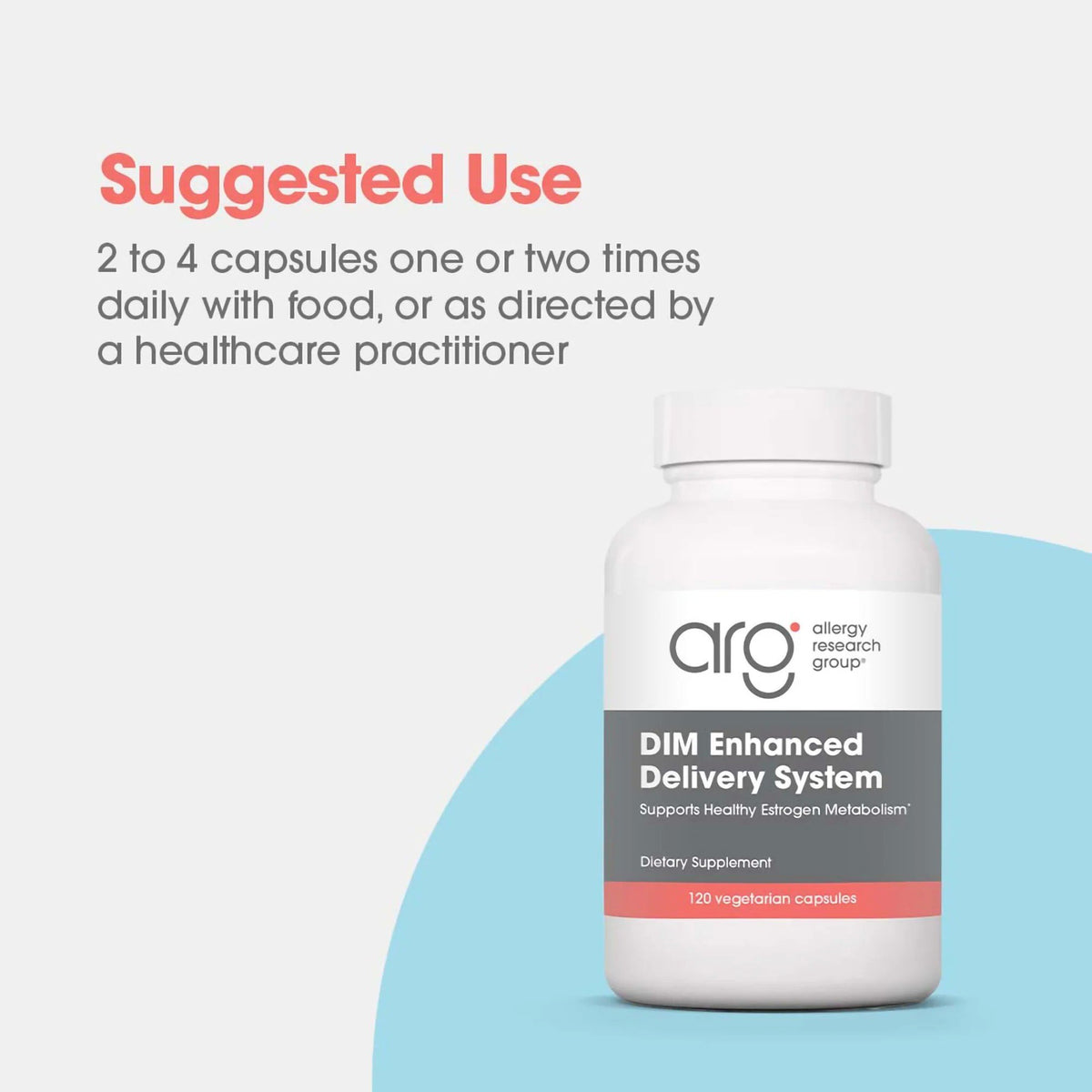 Allergy Research Group DIM Enhanced Delivery System 120 VegCap