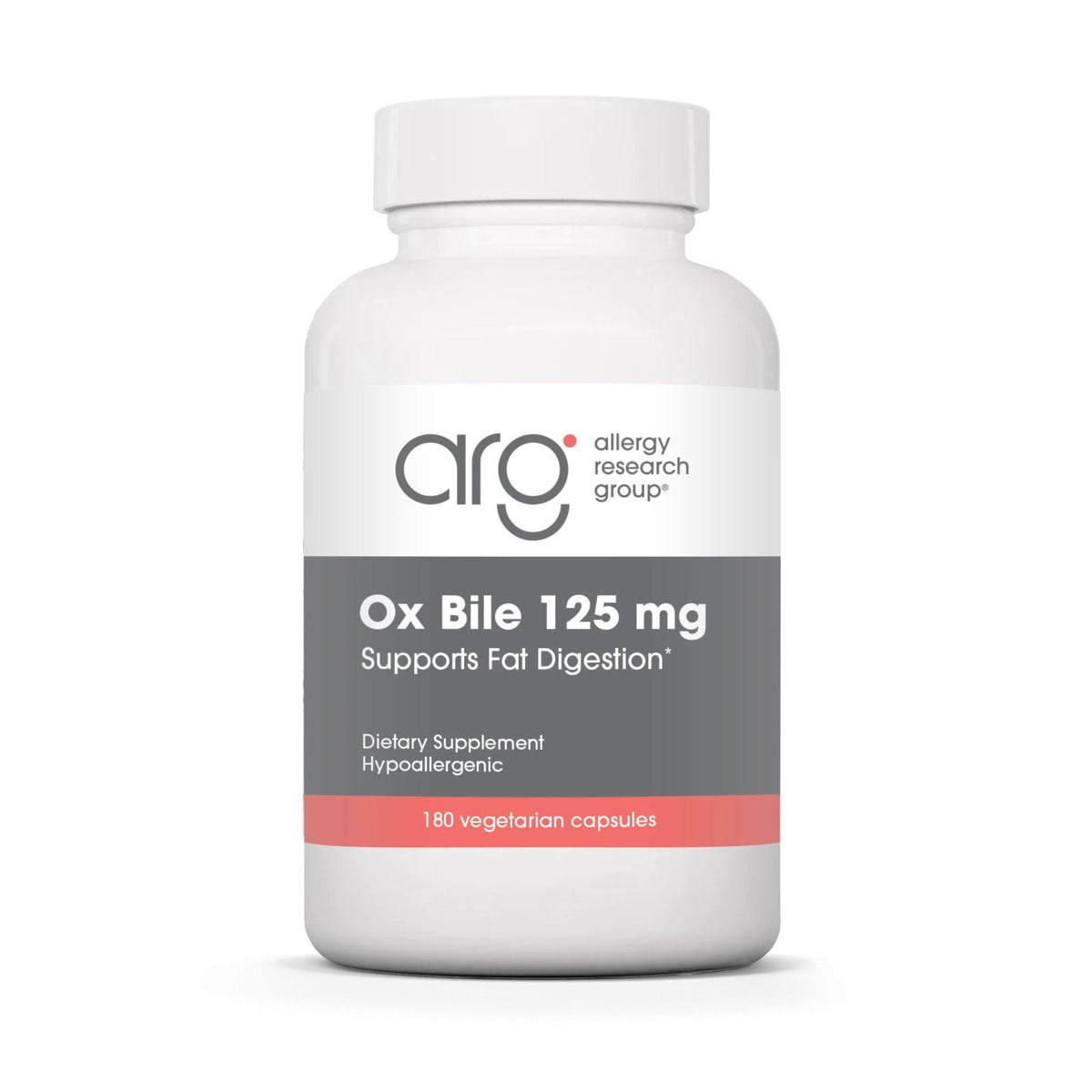 Allergy Research Group Ox Bile 125 mg Essential for Fat Digestion 180 VegCap