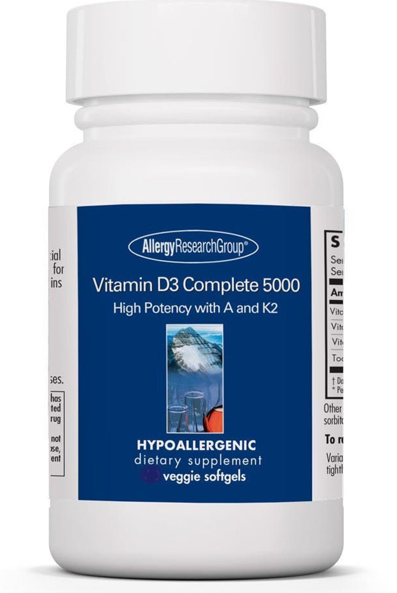 Nutricology Vitamin D3 Complete 5000 High Potency D with A and K2 120 Softgel