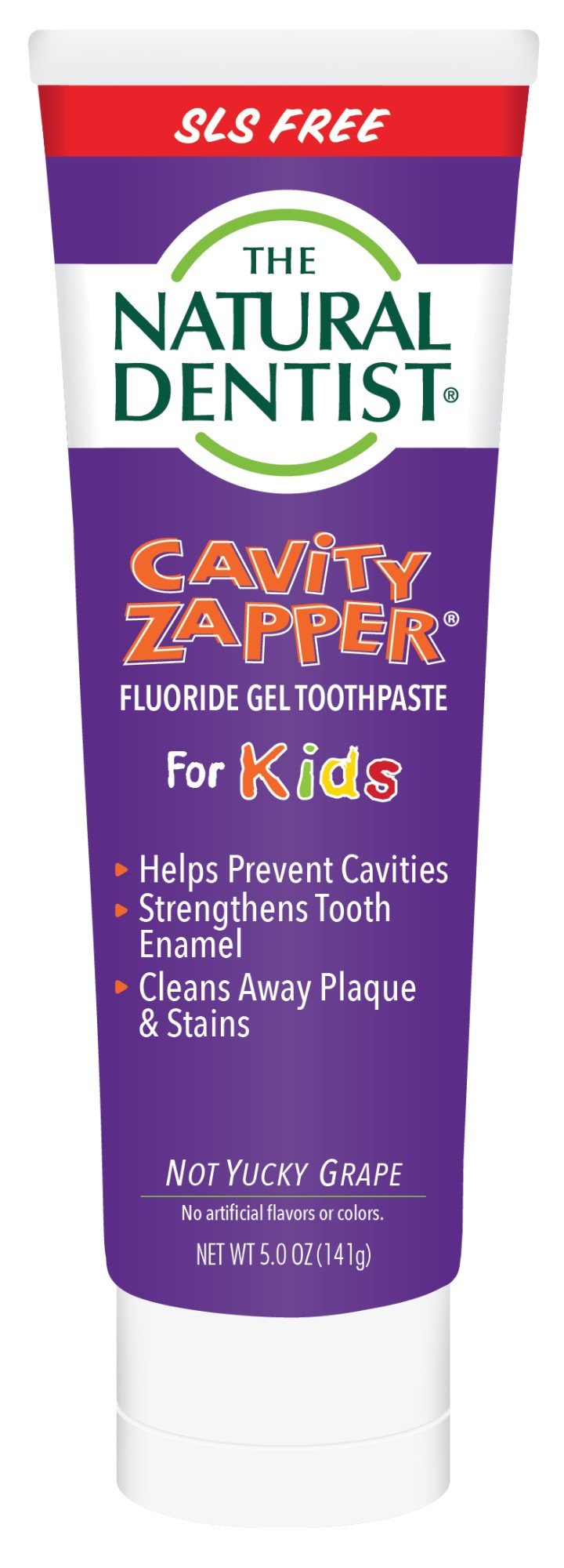 Natural Dentist Cavity Zapper Anticavity Gel Toothpaste Groovy Grape 5 oz Gel