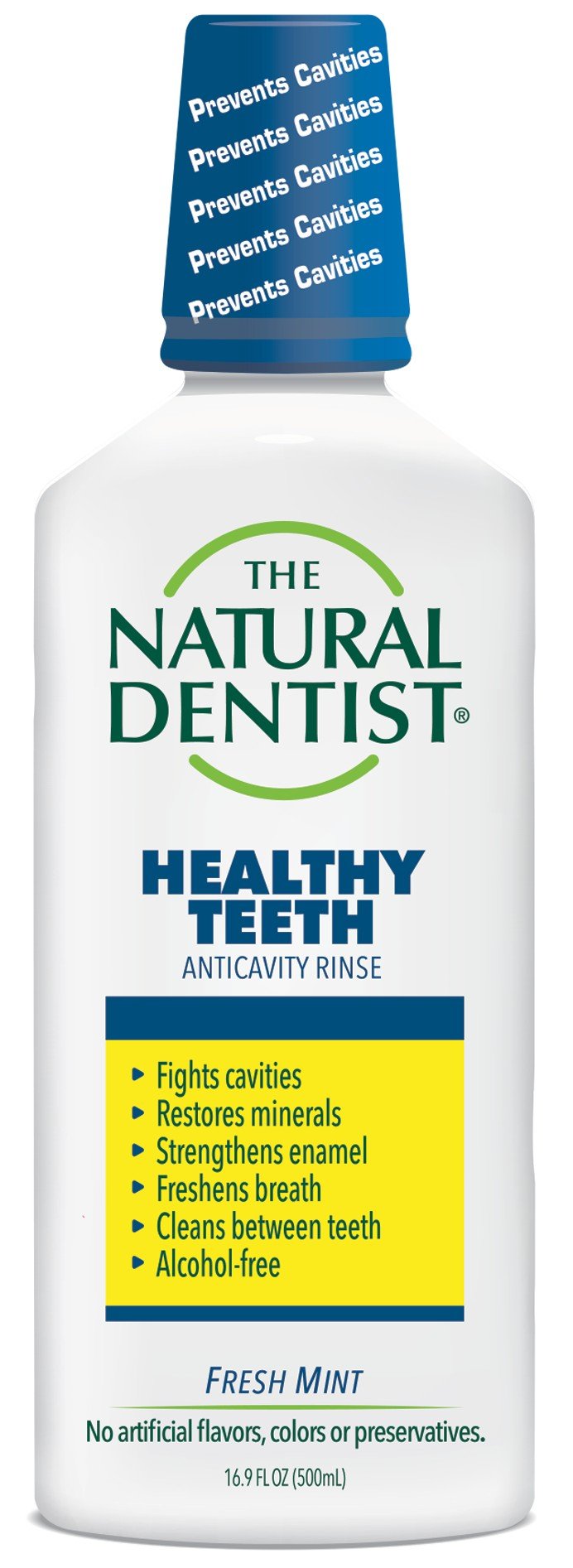 Natural Dentist Healthy Teeth Anti-Cavity Rinse Fresh Mint 16.9 oz Liquid