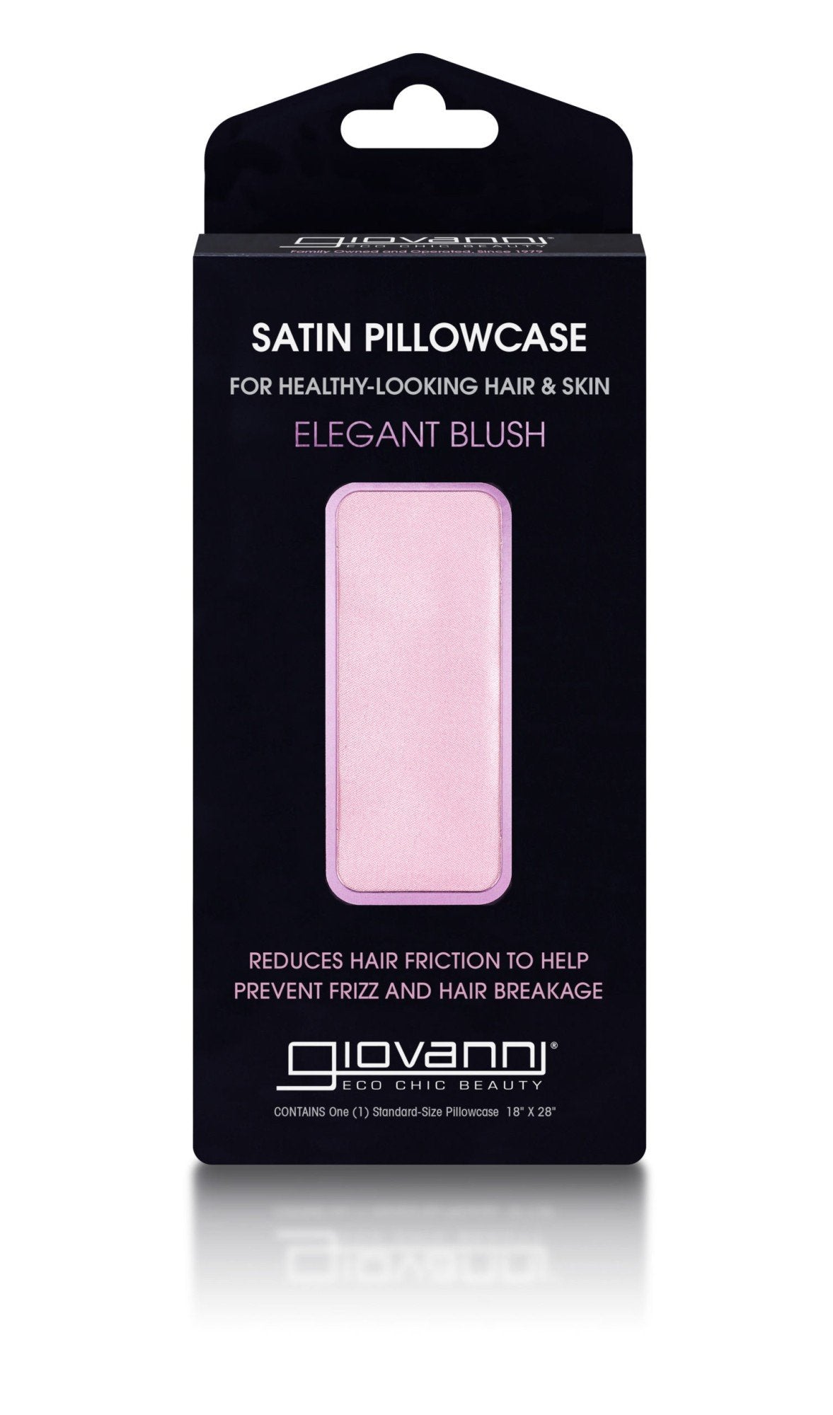 Giovanni Elegant Satin Pillowcase, Blush 1 Pack
