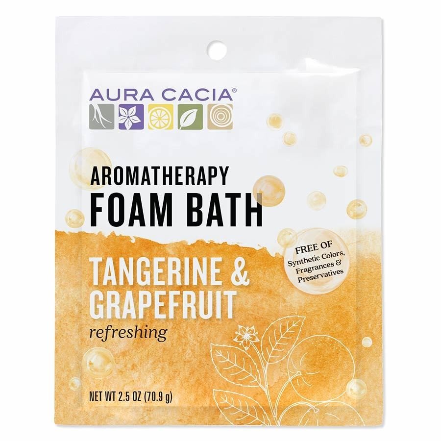 Aura Cacia Aromatherapy Foam Bath Tangerine/Grapefruit 2.5 oz Foam Bath