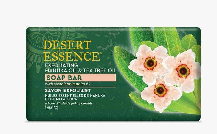 Desert Essence Manuka &amp; Tea Tree Oil Exfoliating Soap Bar 5 oz Bar Soap