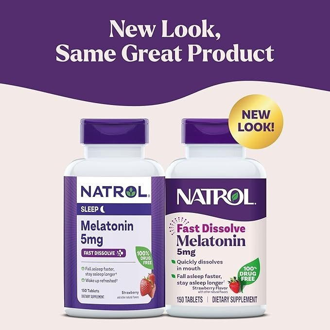 Natrol Fast Dissolve Melatonin 5mg - Strawberry Flavor 150 Tablet