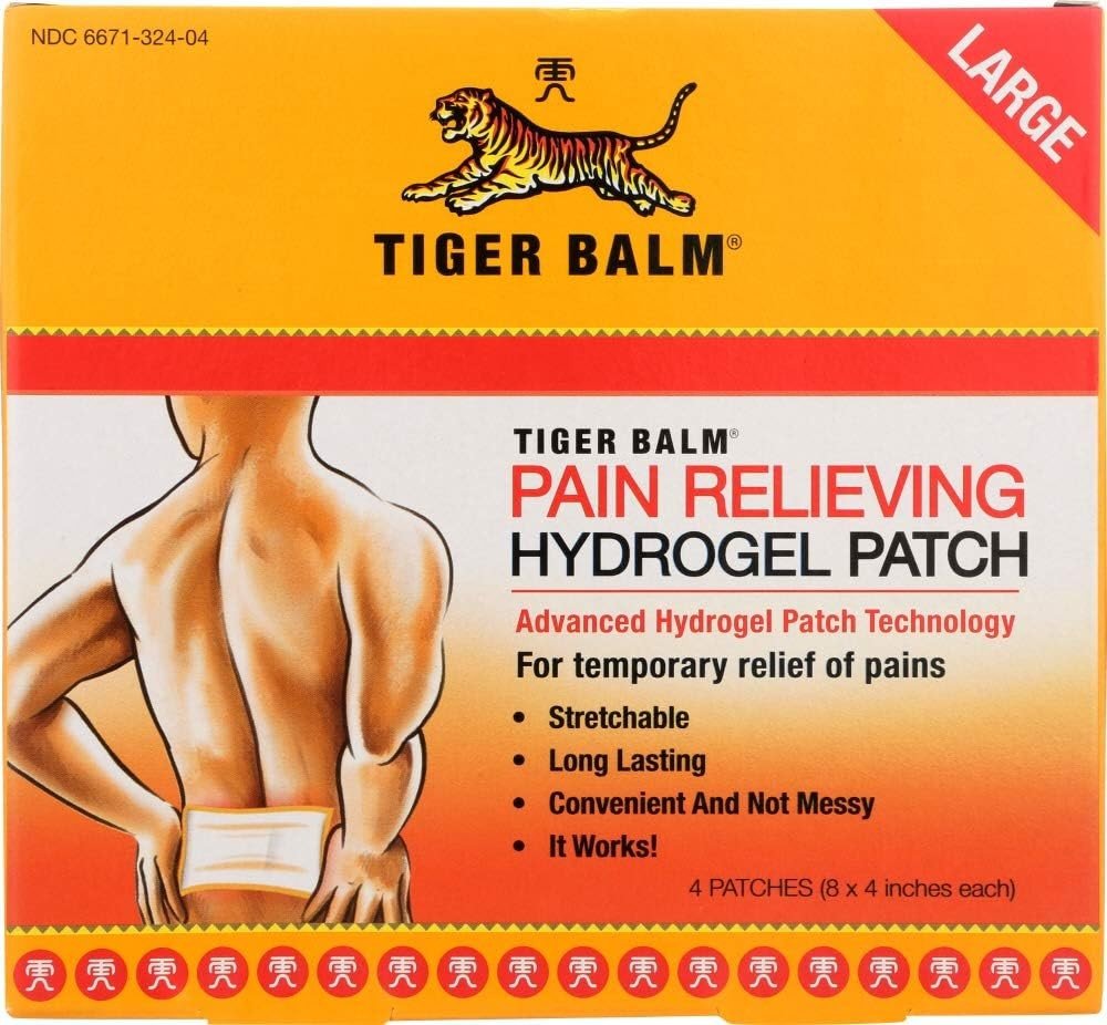 Tiger Balm Pain Relieving Patch Large 8x4 4 Patch