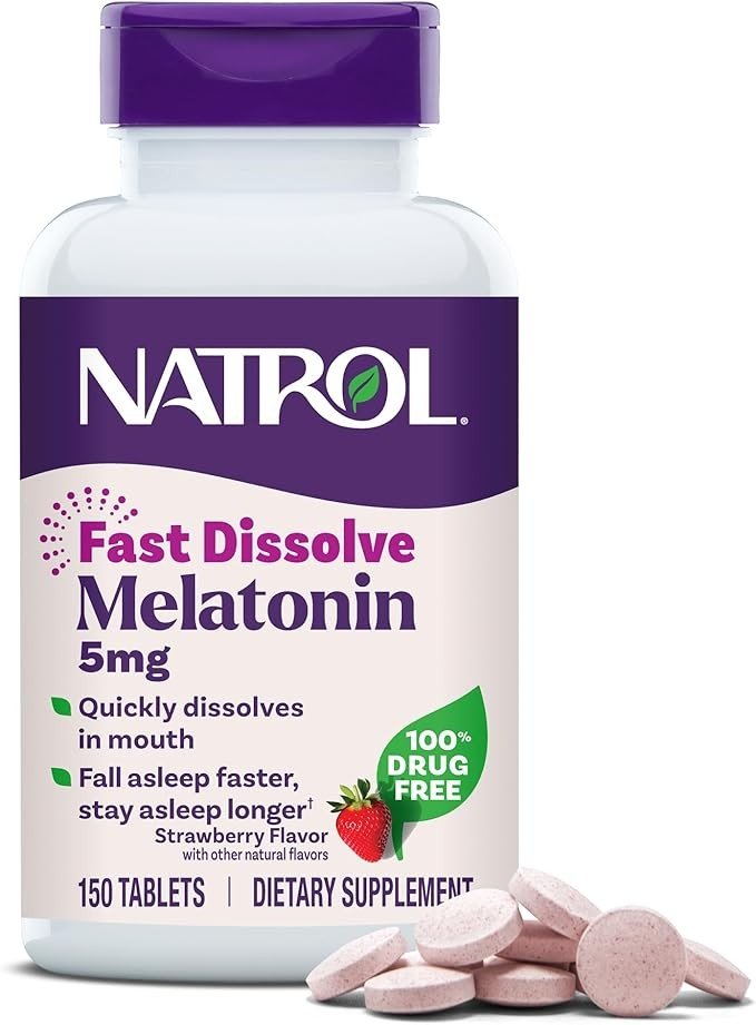 Natrol Fast Dissolve Melatonin 5mg - Strawberry Flavor 150 Tablet