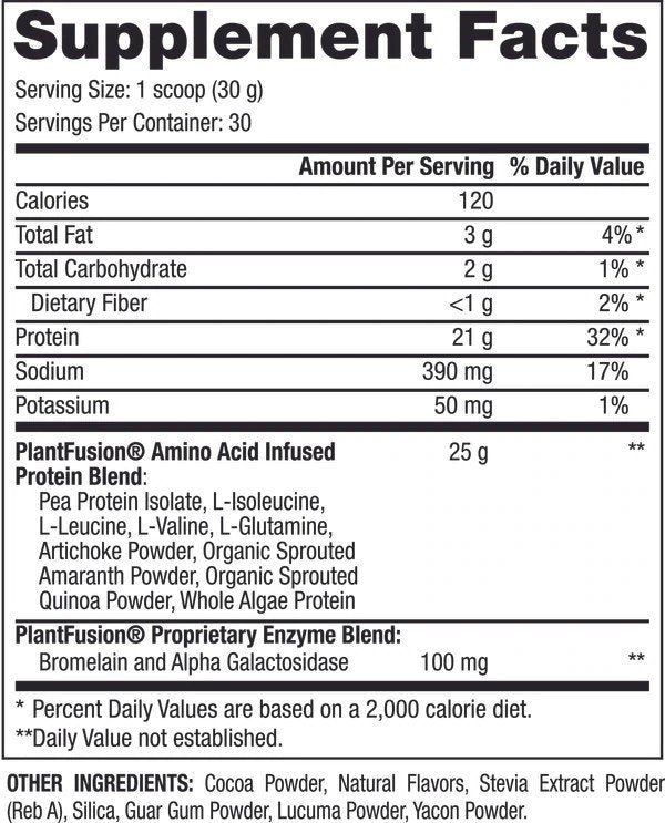 PlantFusion Complete Plant Protein Cookies N Creme 2 lb Powder