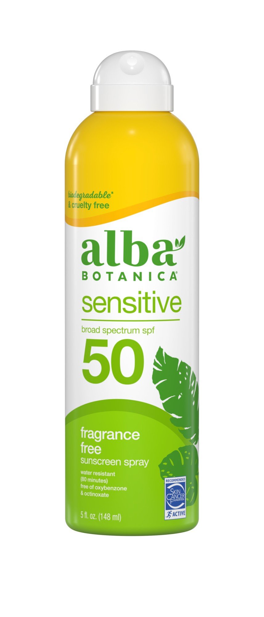 Alba Botanica Sensitive Sunscreen SPF50 Fragrance Free  Spray 6 oz Spray
