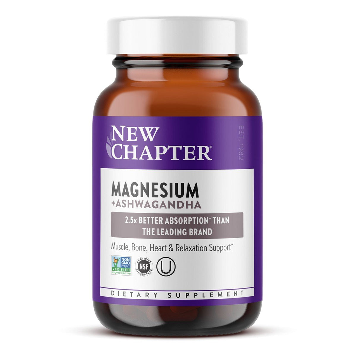 New Chapter Magnesium + Ashwagandha 90 Tablet