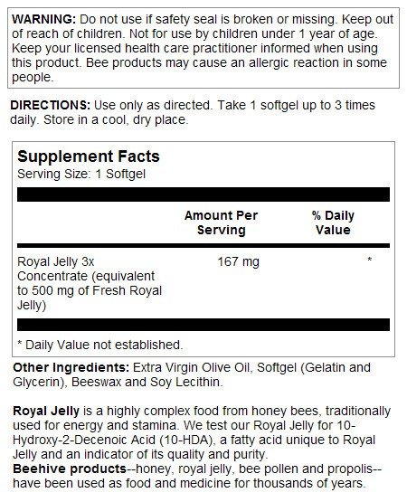 Honey Gardens Royal Jelly 500mg 60 Softgel