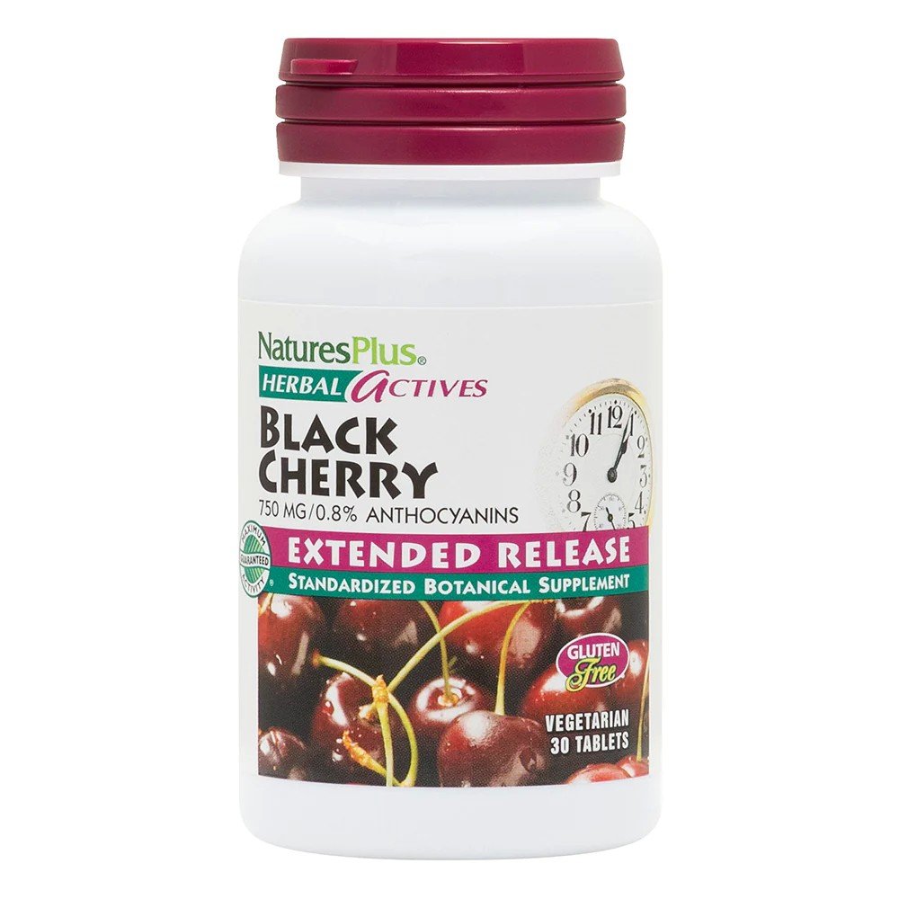 Nature&#39;s Plus Herbal Actives Black Cherry Extended Release Tablets 30 Vegetarian Tablet
