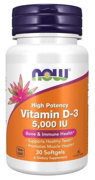 Now Foods Vitamin D-3 5,000 IU 30 Softgel