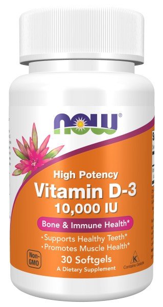 Now Foods Vitamin D-3 10,000 IU 30 Softgel