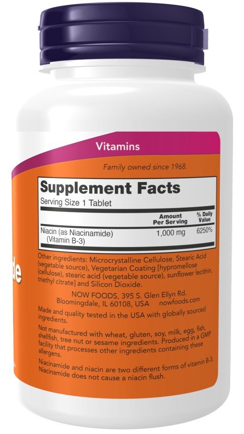 Now Foods Niacinamide 1000 mg 90 Tablet
