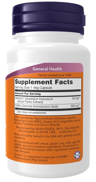 Now Foods Calm &amp; Focus with Zembrin and GABA 60 VegCap