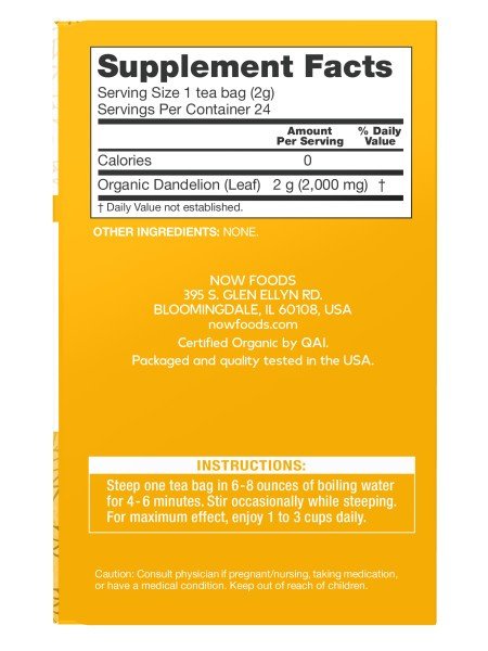 Now Foods Dandelion Tea 24 Bags