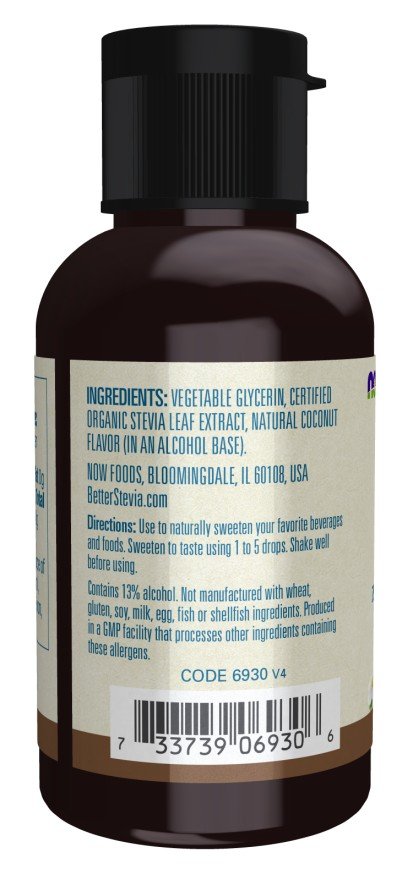 Now Foods BetterStevia Coconut 2  fl oz Liquid