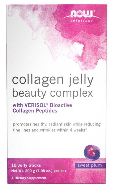 Now Foods Collagen Jelly Beauty Complex - Sweet Plum 10 Jelly Sricks Box