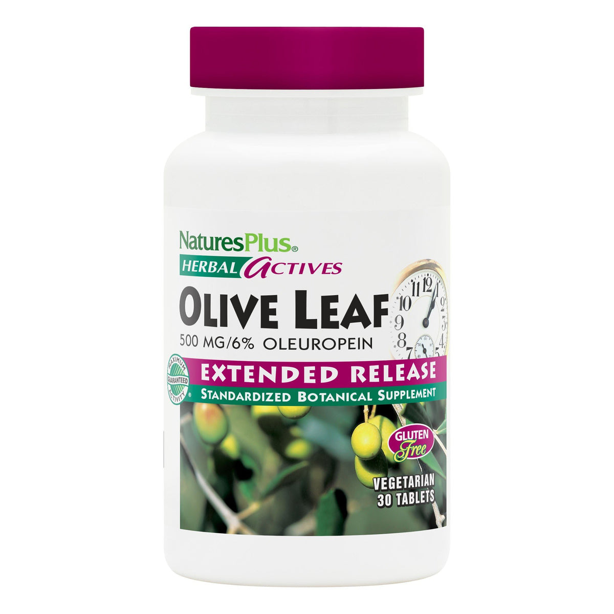 Nature's Plus Olive Leaf Extract 500mg Time Release 30 Sustained Release Tablet