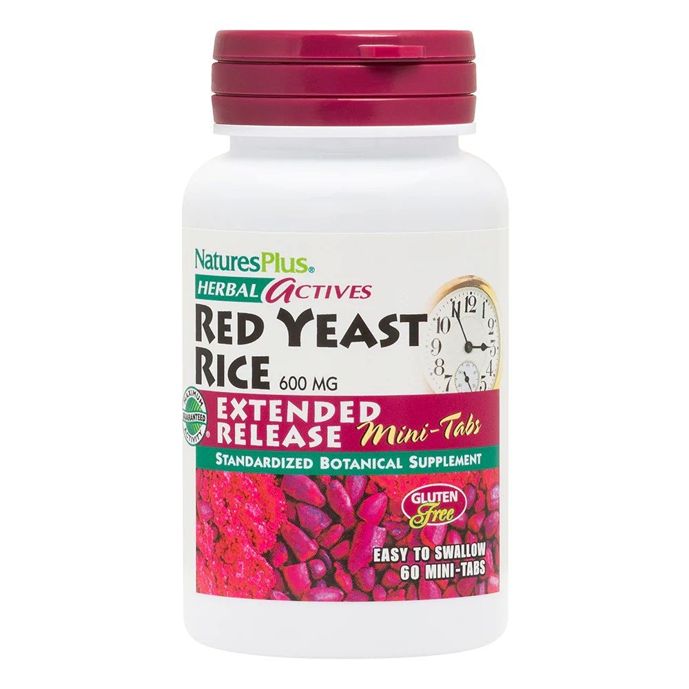 Nature's Plus Herbal Actives Red Yeast Rice 600 mg Extended Release 60 Mini Tablet