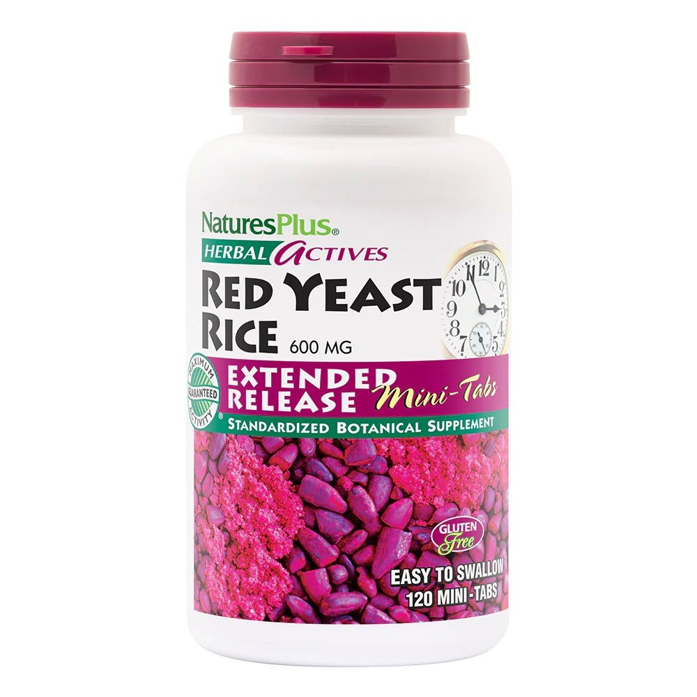 Nature&#39;s Plus Herbal Actives Extended Release Red Yeast Rice 600 mg 120 Mini Tablet