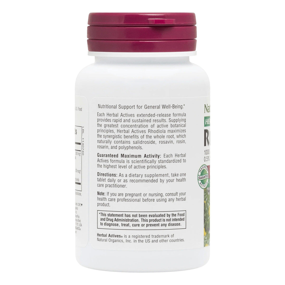 Nature's Plus Rhodiola Herbal Active T/R 30 Tablet