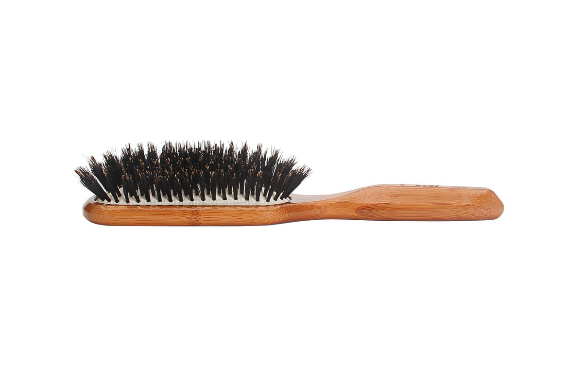 Bass Brushes Professional Style Cushion Hairbrush 100% Wild Boar Light Wood Handle 1 Brush