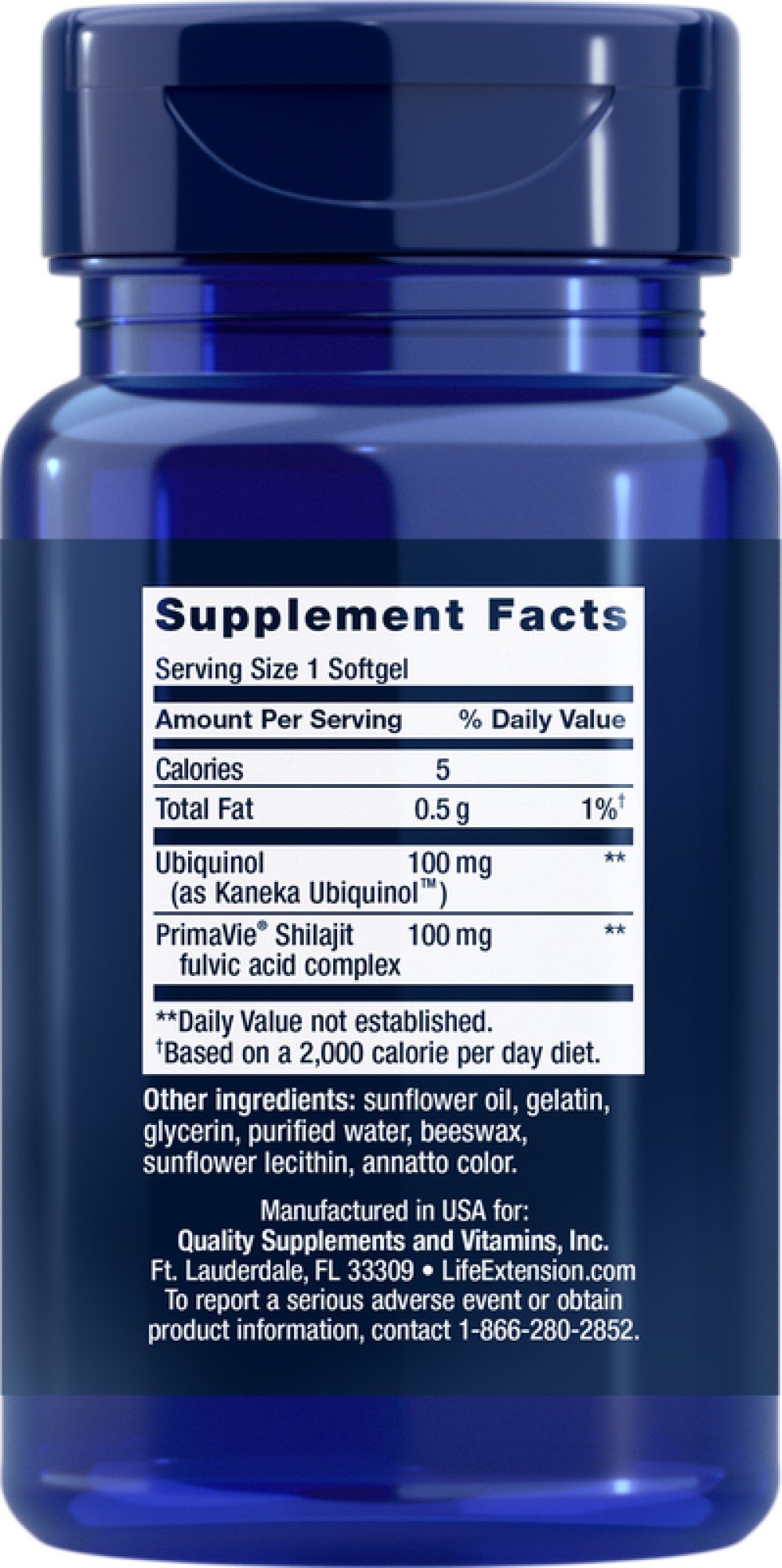 Life Extension Super Ubiquinol CoQ10 with Enhanced Mitochondrial Support 100mg 60 Softgel