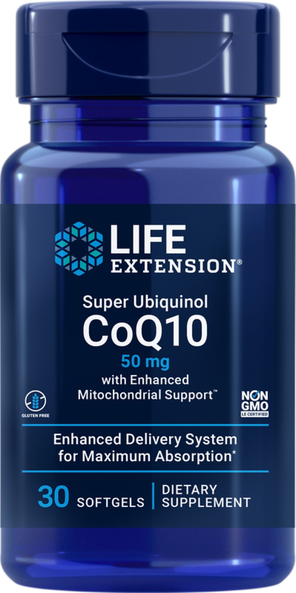 Life Extension Super Ubiquinol CoQ10 with Enhanced Mitochondrial Support 50mg 30 Softgel