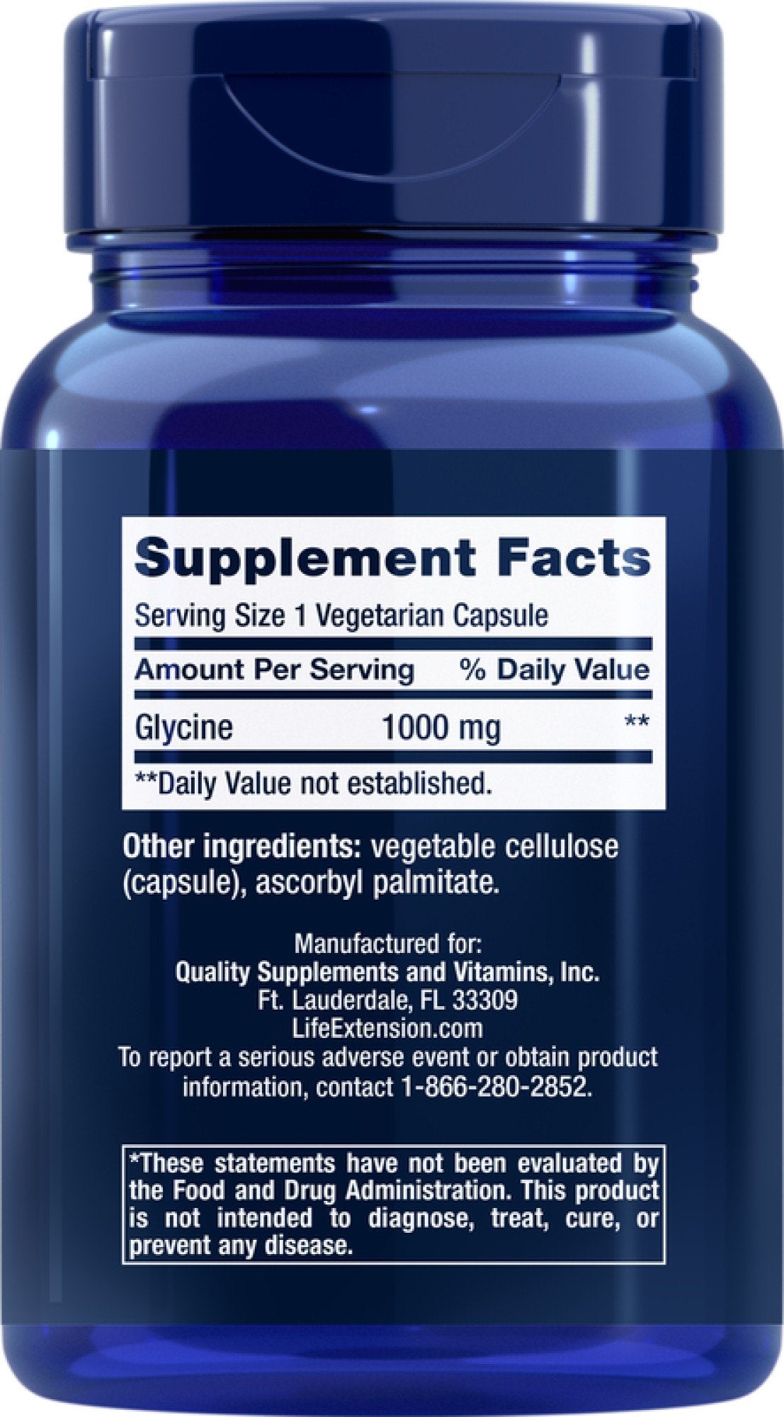 Life Extension Glycine 1000 mg 100 VegCap