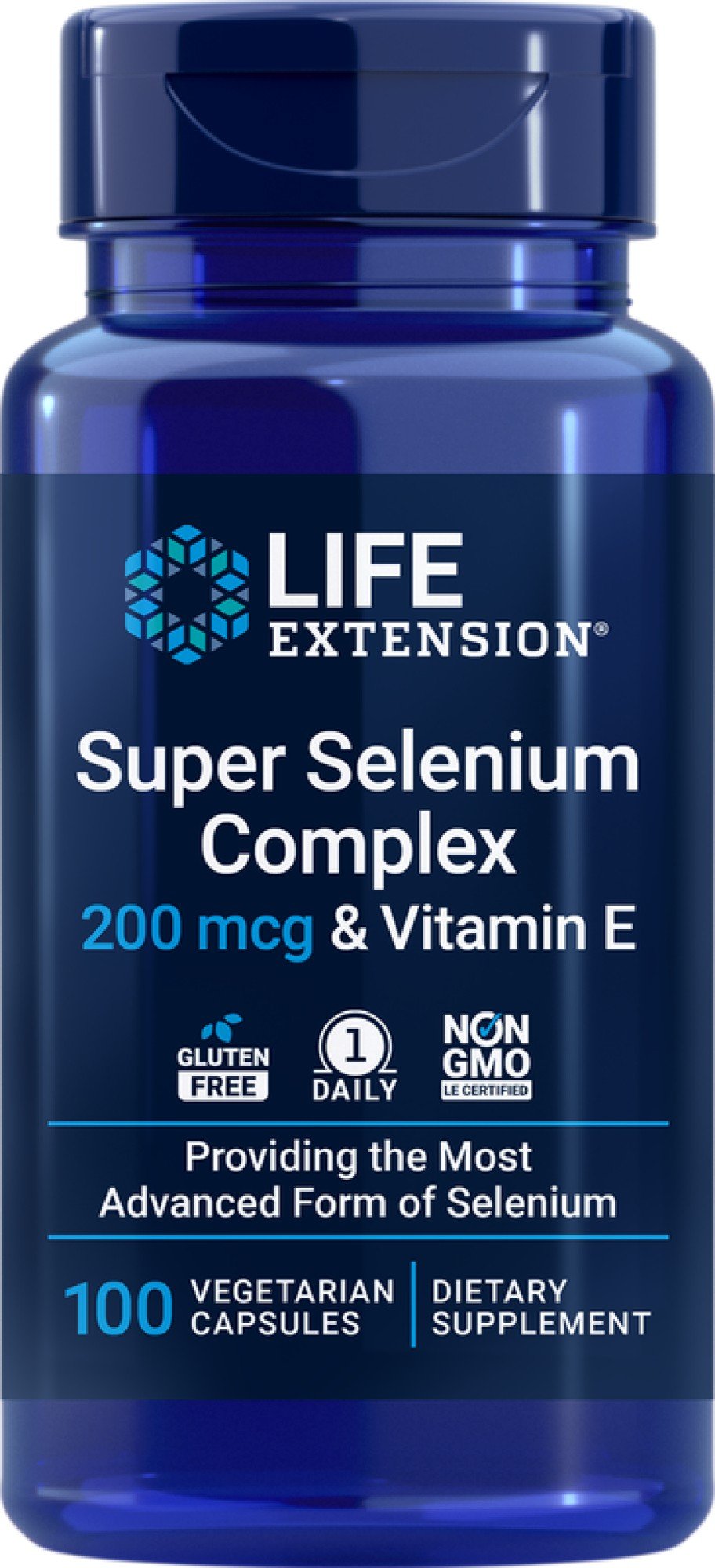 Life Extension Super Selenium Complex 200 mcg &amp; Vitamin E 100 VegCap