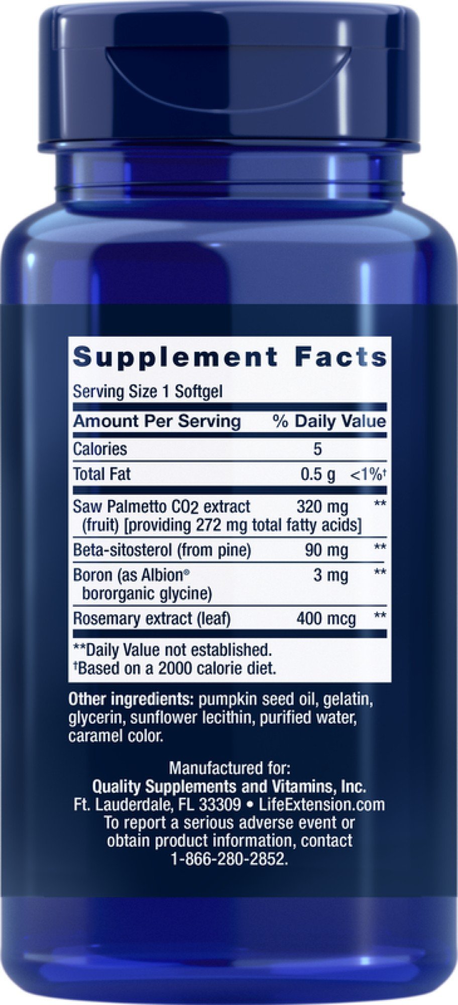 Life Extension PalmettoGuard Saw Palmetto with Beta-Sitosterol 30 Softgel