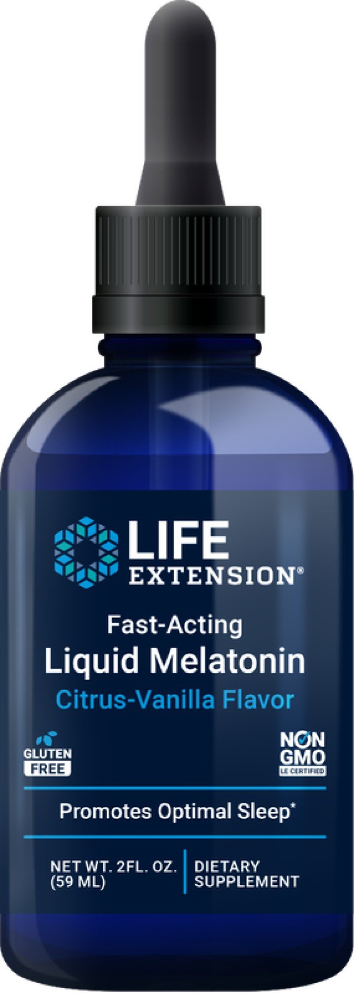 Life Extension Fast-Acting Liquid Melatonin Citrus Vanilla Flavor 2 fl oz Liquid