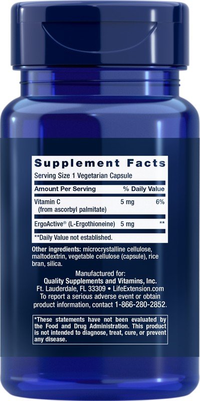 Life Extension Essential Youth L-Ergothioneine 30 VegCap