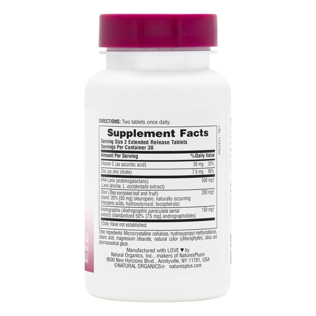 Nature&#39;s Plus Tri-Immune 60 Extended Release Tablet