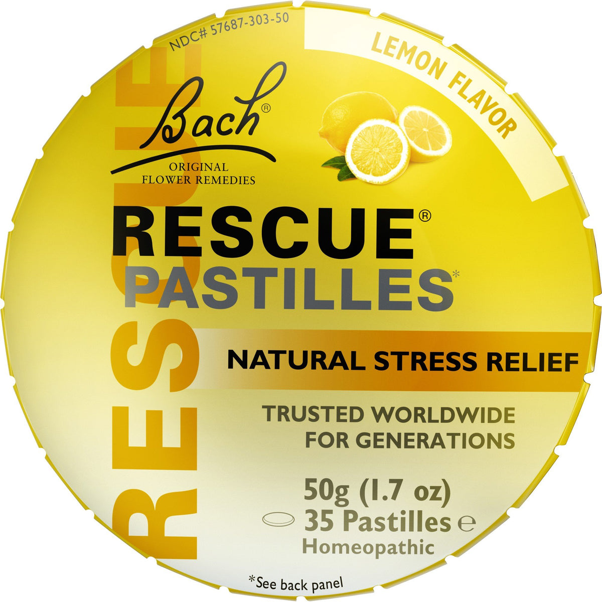 Bach Rescue Patilles Tin Lemon 1.7 oz Lozenge